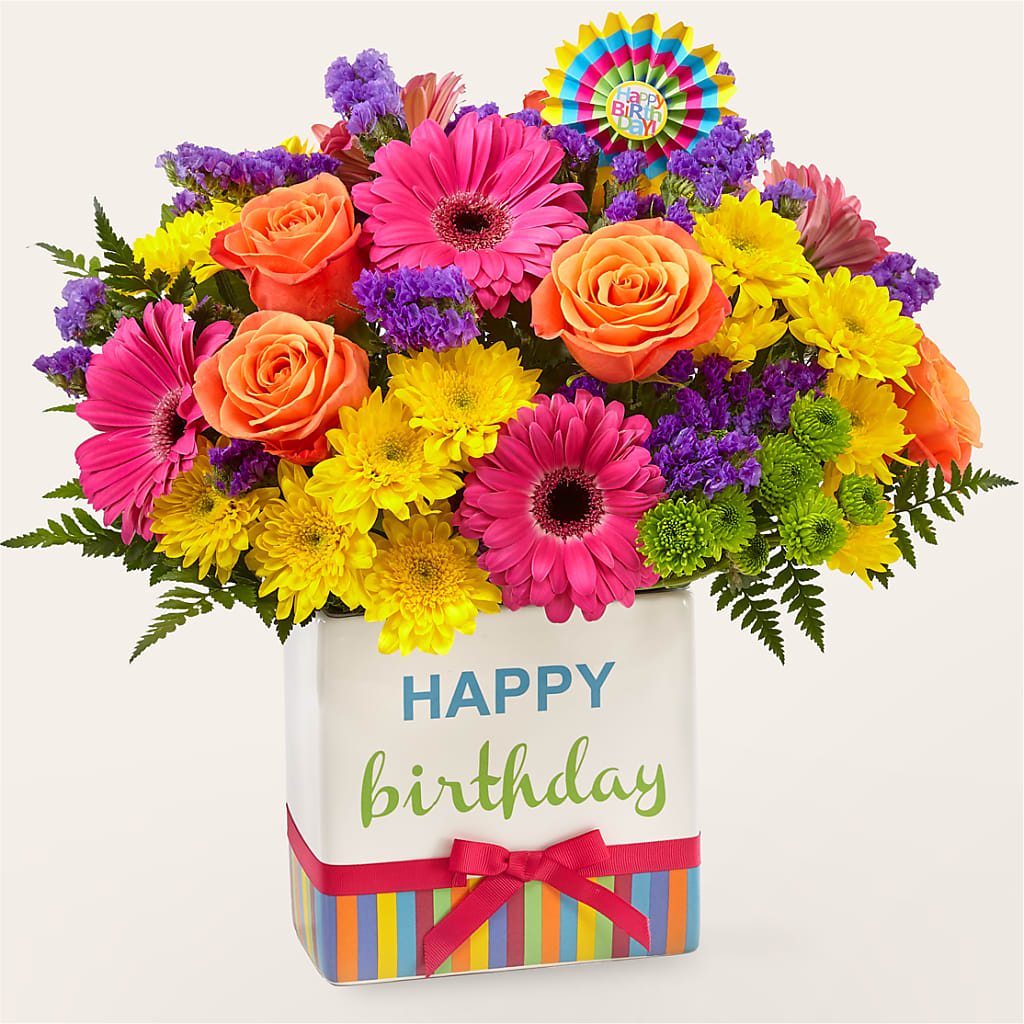 Birthday Brights Bouquet – Unique Flowers And Wedding, Dania Beach FL
