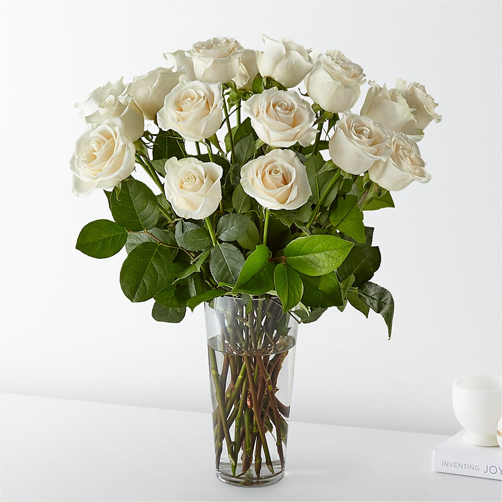 Long Stem White Rose Bouquet – Unique Flowers And Wedding, Dania Beach FL