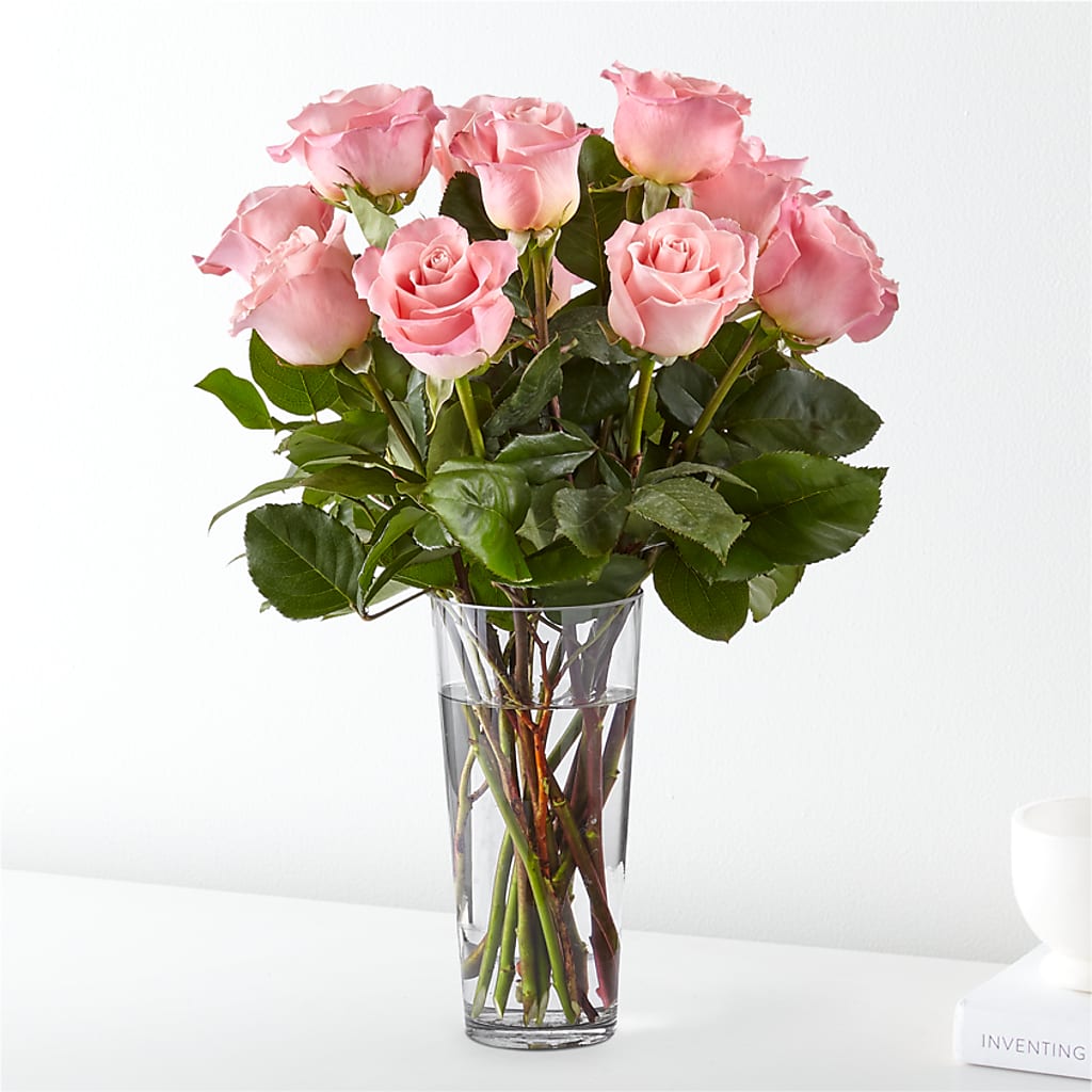 Long Stem Pink Rose Bouquet – Unique Flowers And Wedding, Dania Beach FL