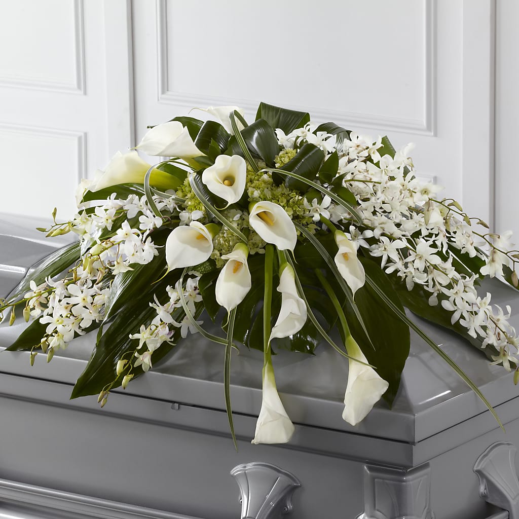 Angel Wings Casket Spray – Unique Flowers And Wedding, Dania Beach FL