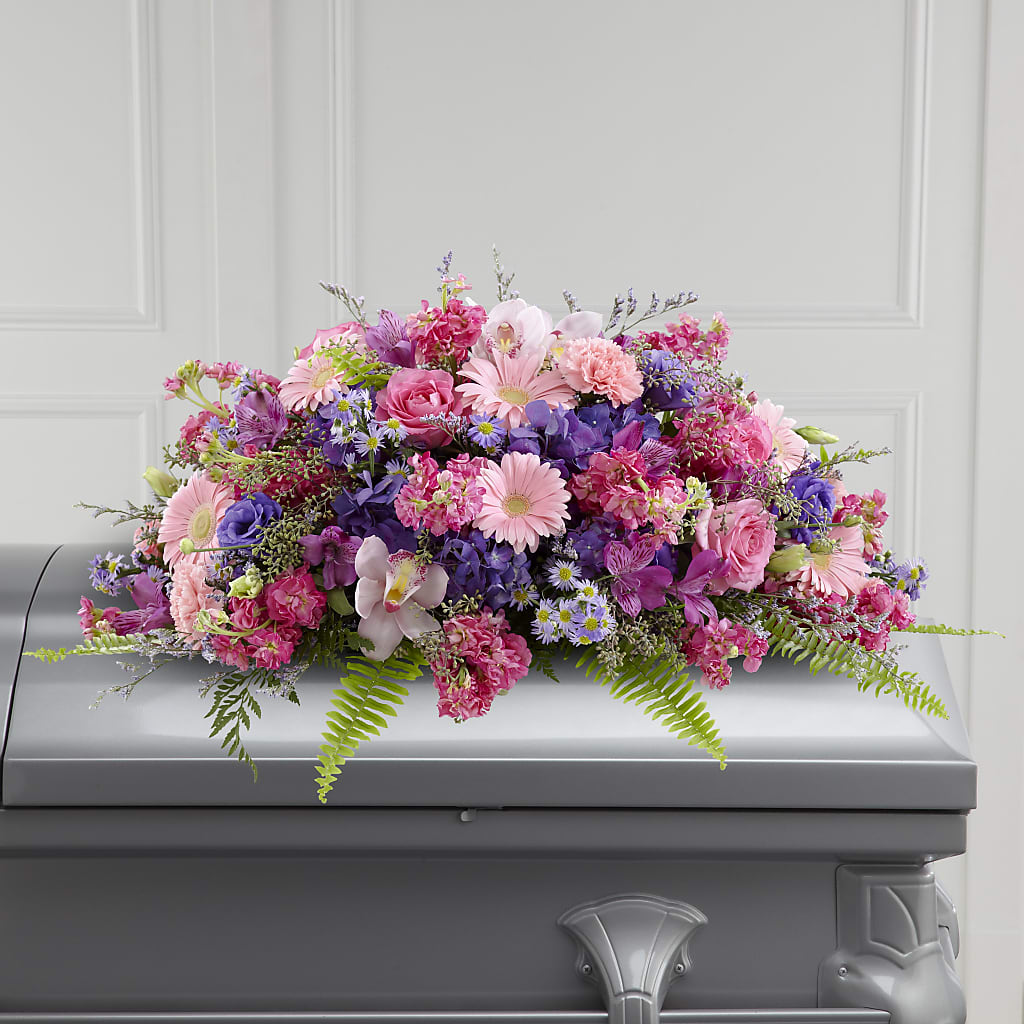 Glorious Garden Casket Spray – Unique Flowers And Wedding, Dania Beach FL