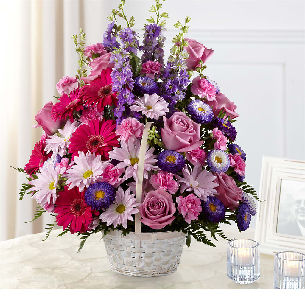 Pastel Peace Basket – Unique Flowers And Wedding, Dania Beach FL
