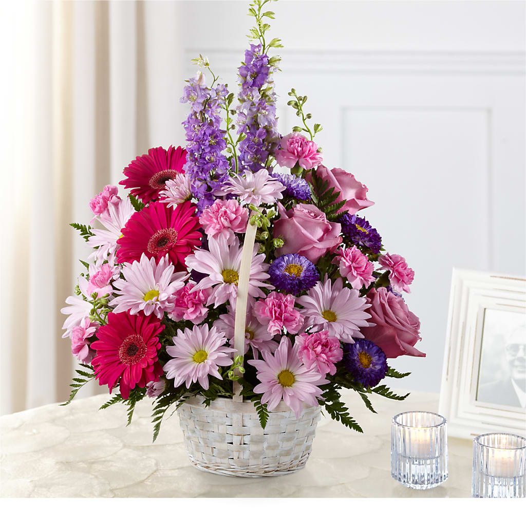 Pastel Peace Basket – Unique Flowers And Wedding, Dania Beach FL