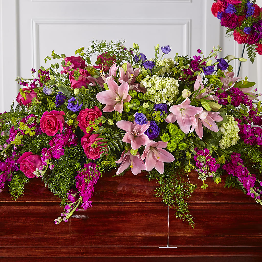Radiant Tribute Casket Spray – Unique Flowers And Wedding, Dania Beach FL