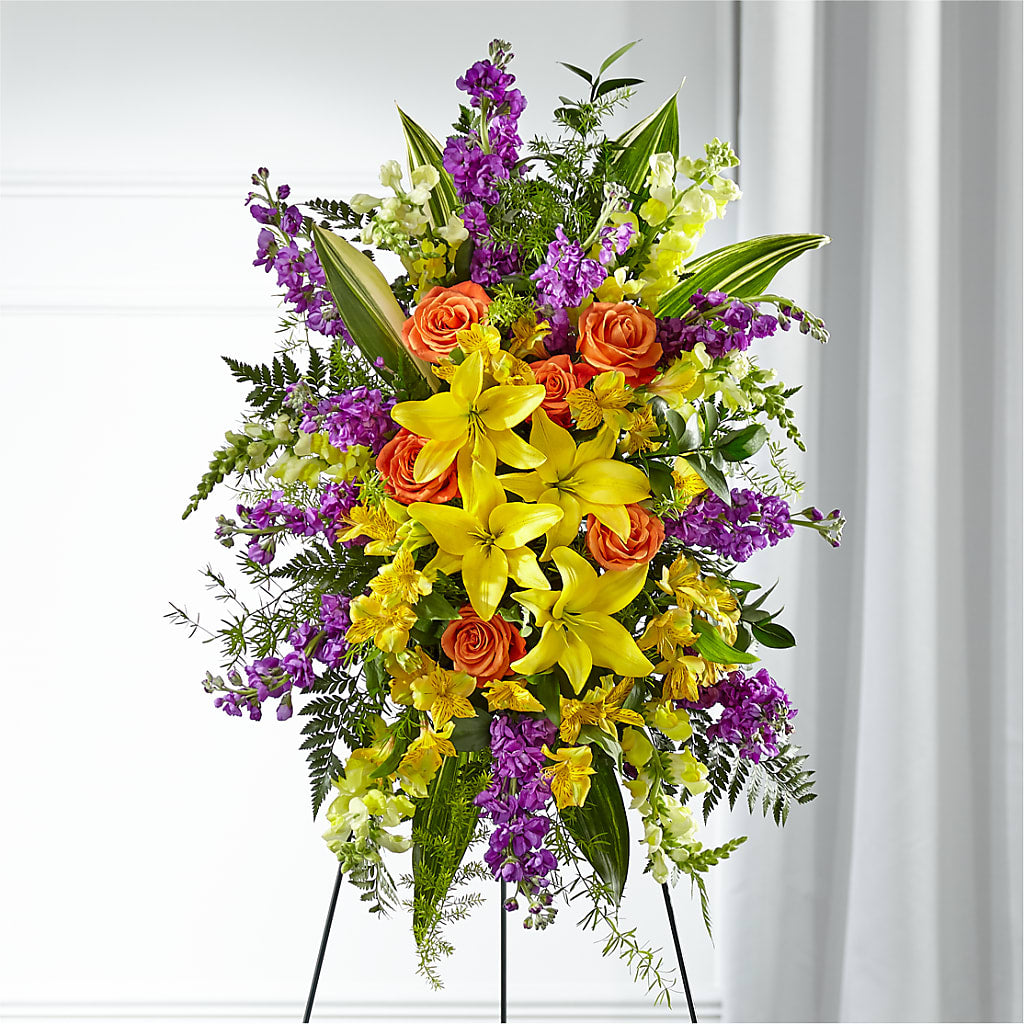Thoughtful Prayers Standing Spray – Unique Flowers And Wedding, Dania Beach FL