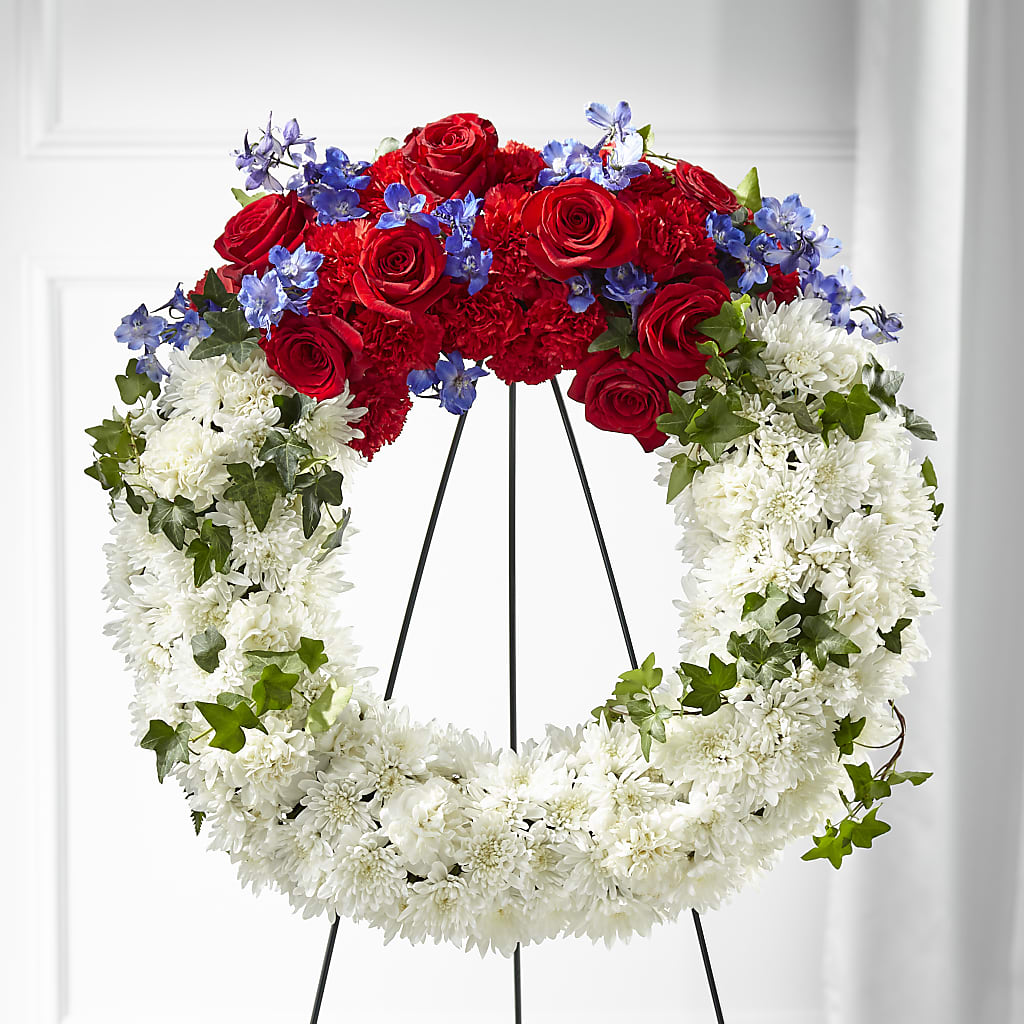 Patriotic Passion Wreath – Unique Flowers And Wedding, Dania Beach FL