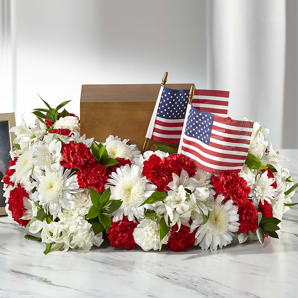 Spirit of Patriotism Cremation Adornment – Unique Flowers And Wedding, Dania Beach FL