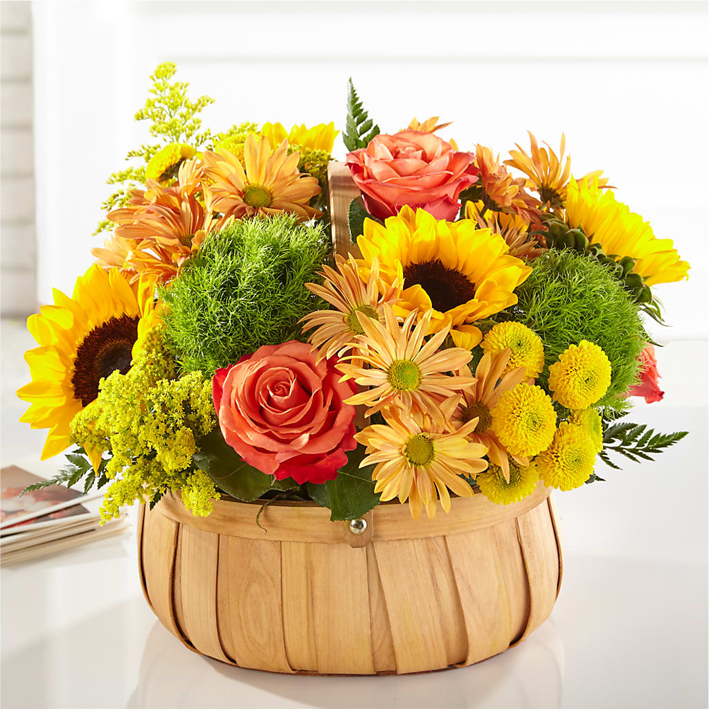 Harvest Sunflower Basket – Unique Flowers And Wedding, Dania Beach FL