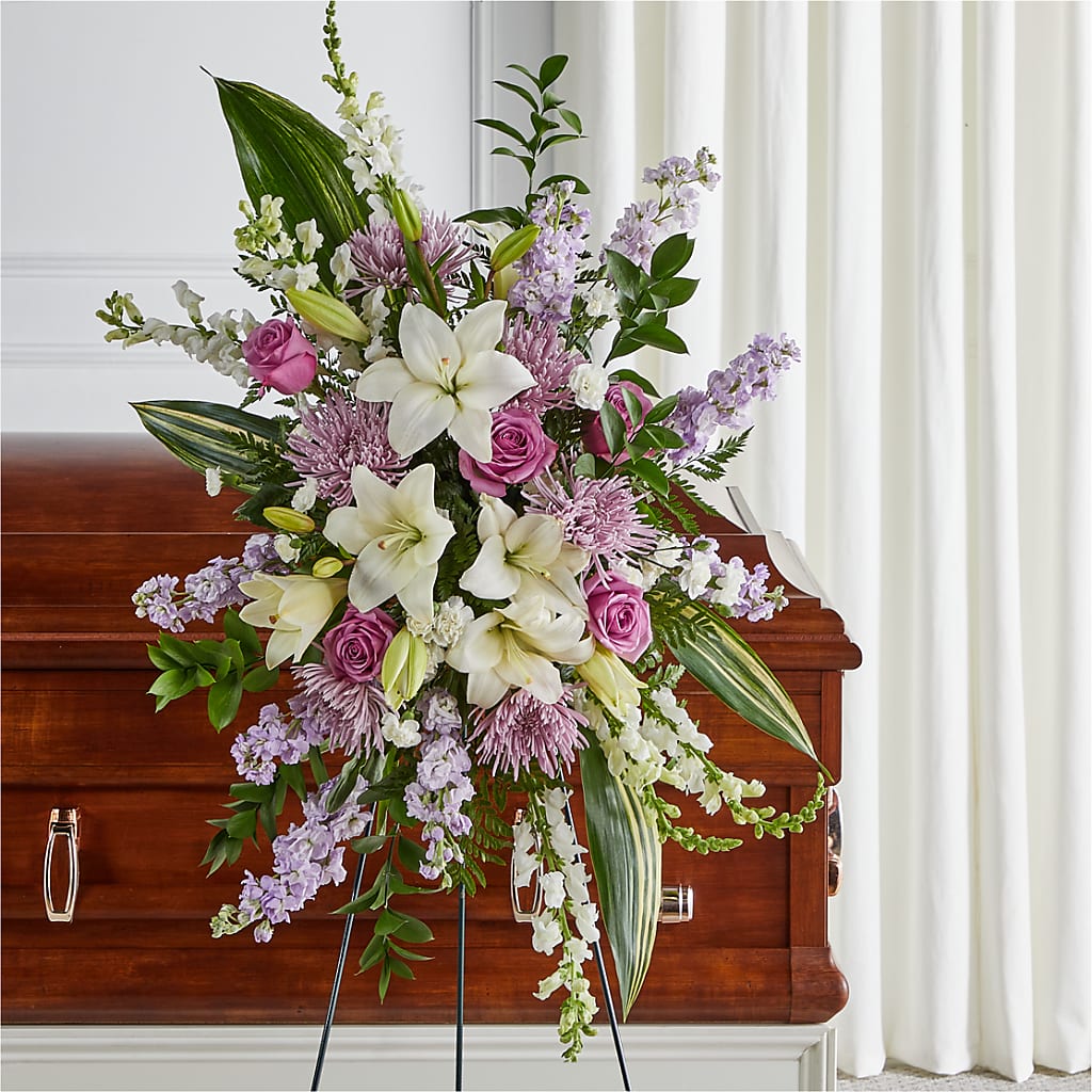 Grateful Hearts Standing Spray – Unique Flowers And Wedding, Dania Beach FL