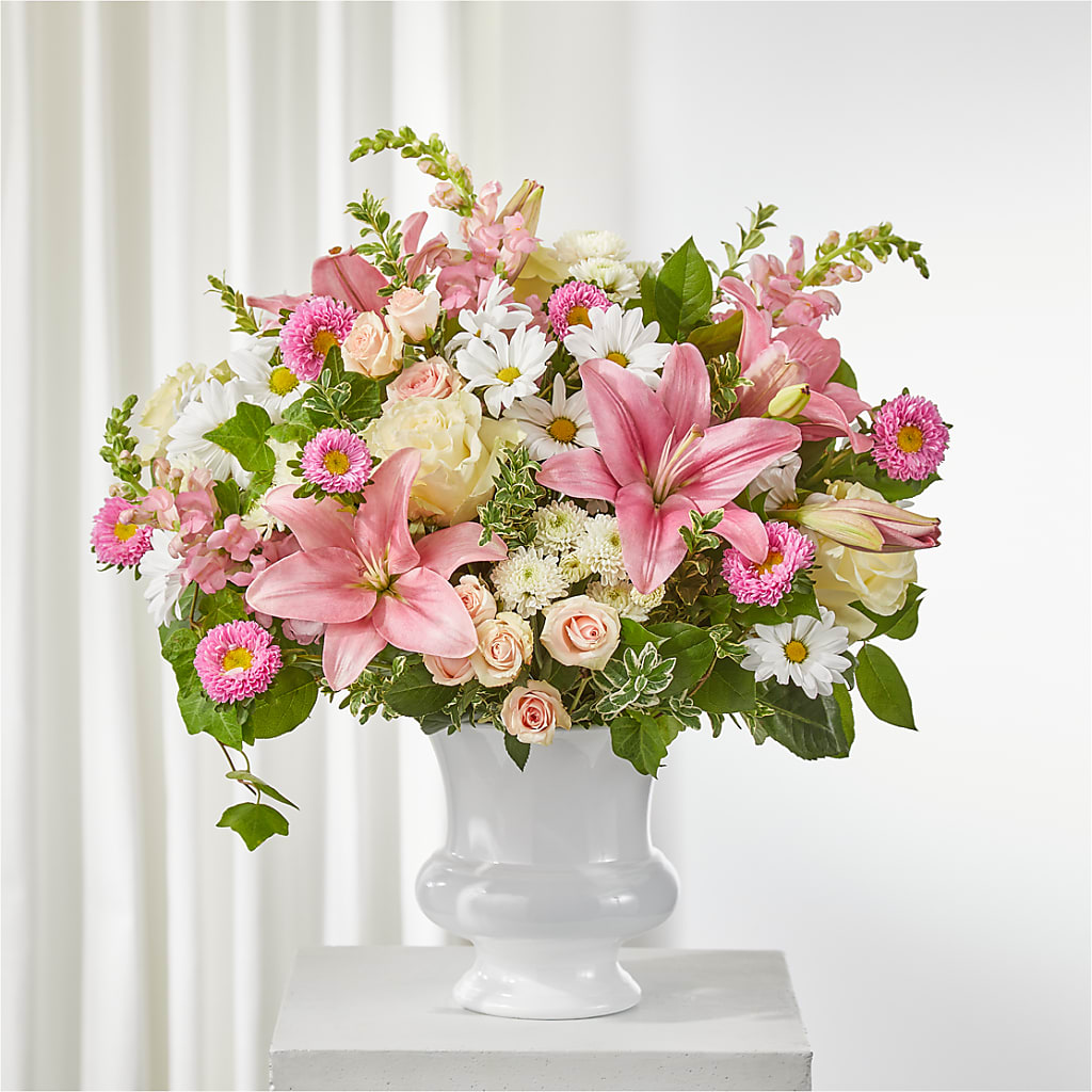 Empathetic Blooms Urn Arrangement – Unique Flowers And Wedding, Dania Beach FL