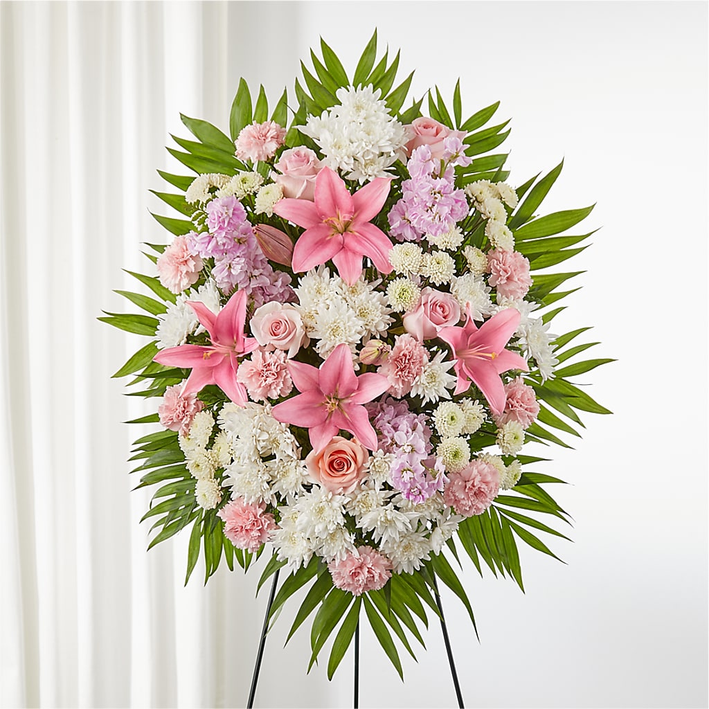Offering Solace Standing Spray – Unique Flowers And Wedding, Dania Beach FL