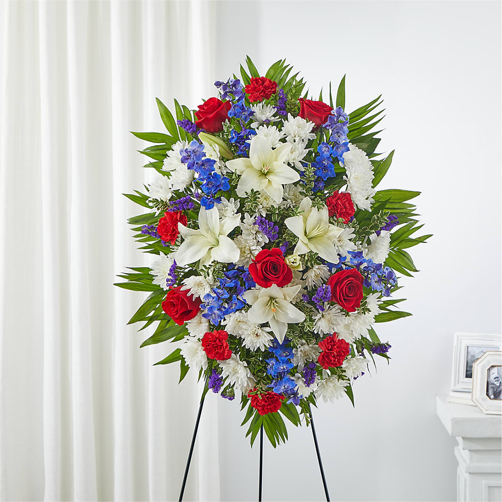 Cherished Service Standing Spray – Unique Flowers And Wedding, Dania Beach FL