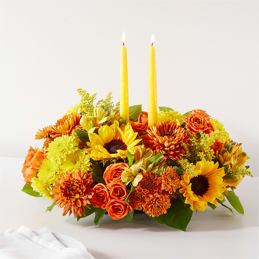 Autumn Harmony Centerpiece – Unique Flowers And Wedding, Dania Beach FL