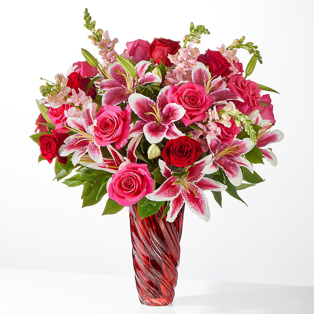 Always You Bouquet with Luxe Swirl Vase – Unique Flowers And Wedding, Dania Beach FL