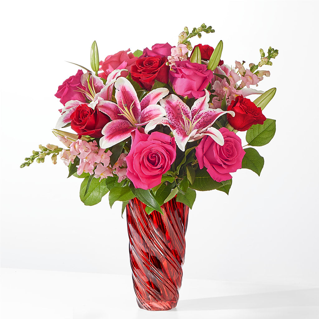 Always You Bouquet with Luxe Swirl Vase – Unique Flowers And Wedding, Dania Beach FL