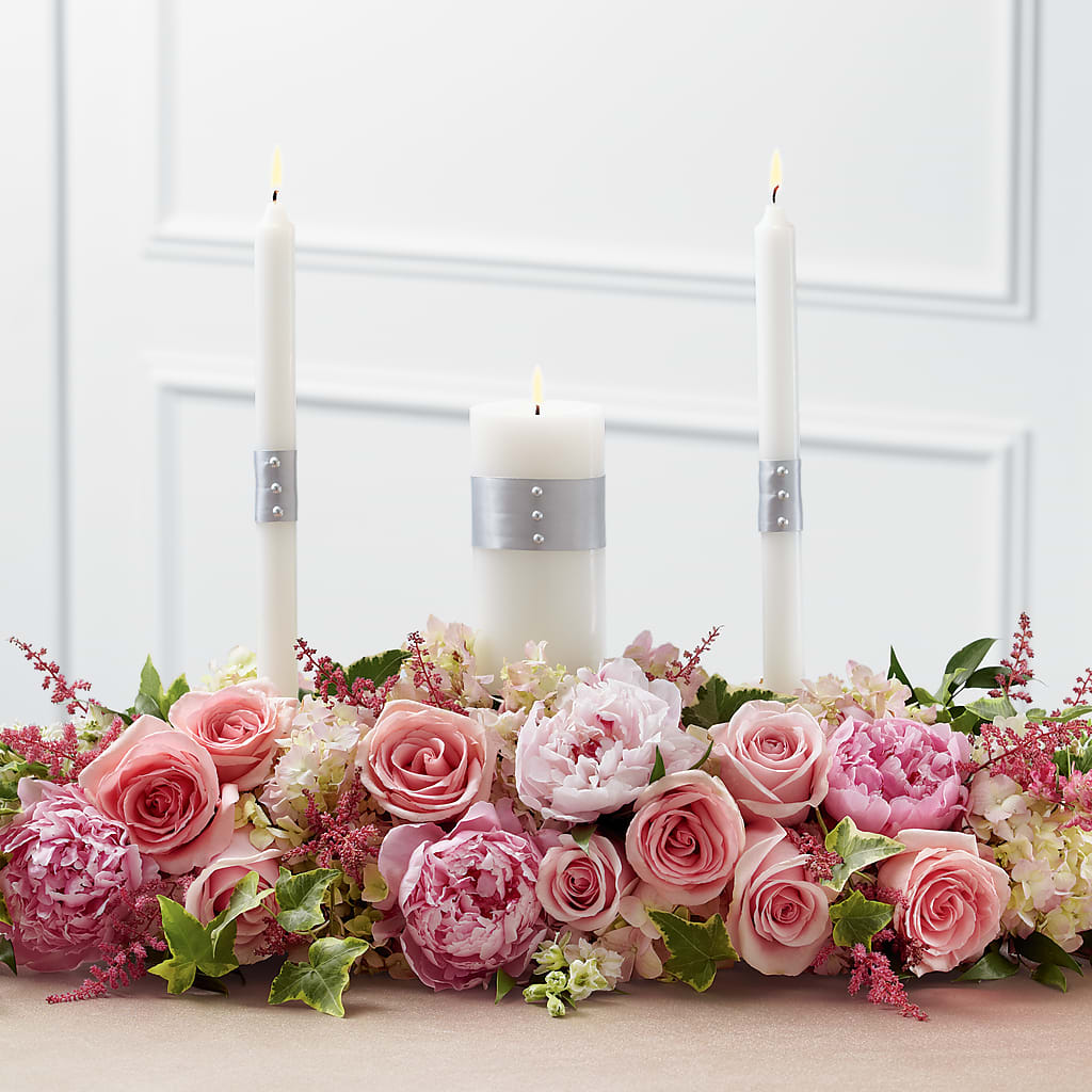 Worldwide Romance Unity Candle Arrangement – Unique Flowers And Wedding, Dania Beach FL