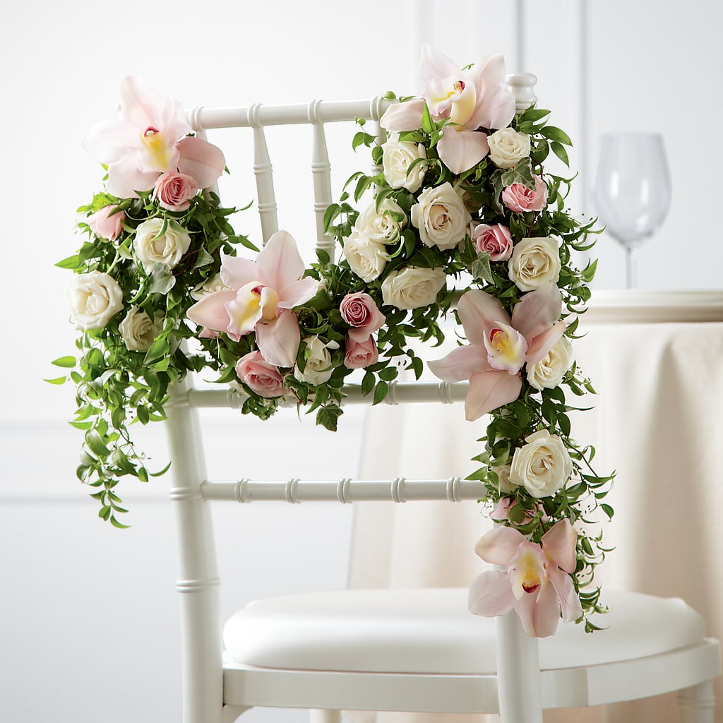 Orchid Rose Chair Décor – Unique Flowers And Wedding, Dania Beach FL