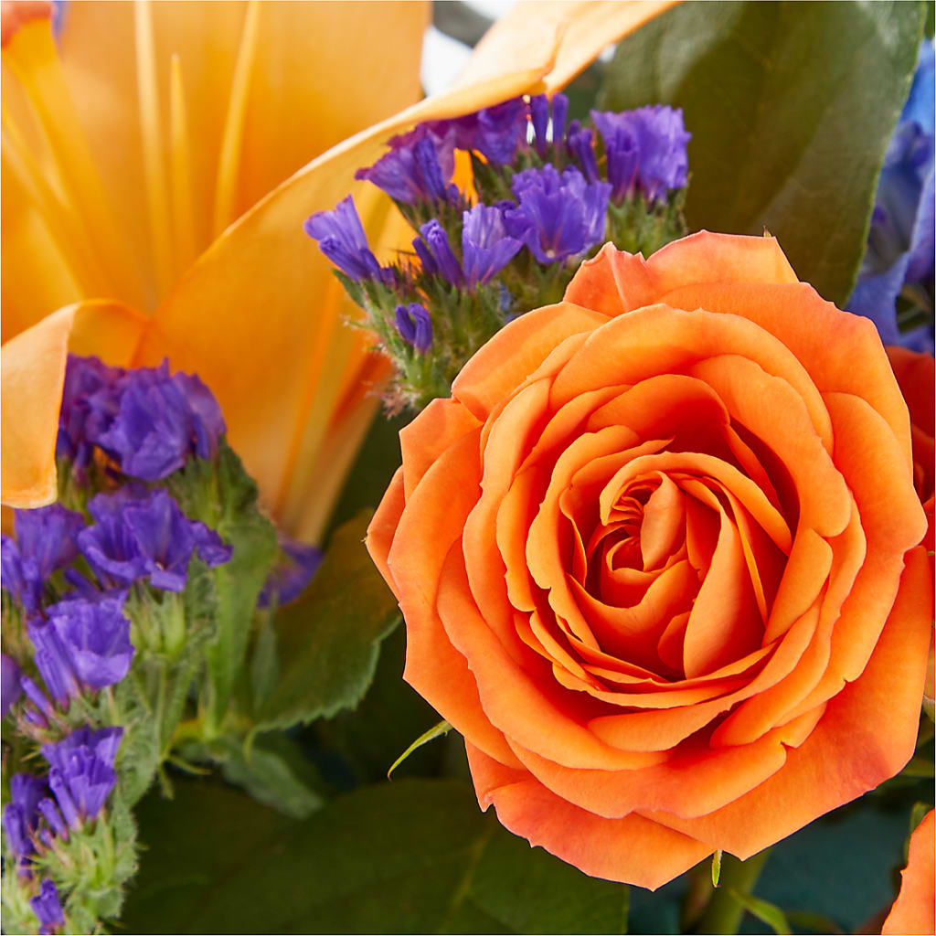 Radiant Citrus Box Bouquet –  Unique Flowers And Wedding, Dania Beach FL