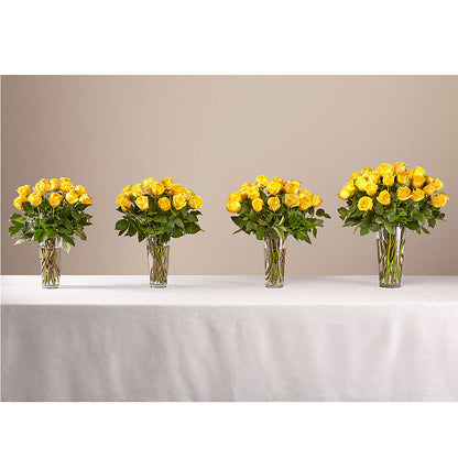 Long Stem Yellow Rose Bouquet –  Unique Flowers And Wedding, Dania Beach FL