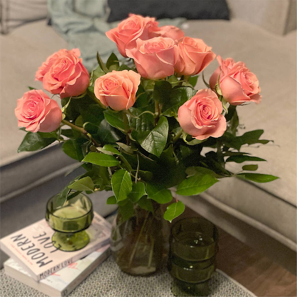 Long Stem Pink Rose Bouquet –  Unique Flowers And Wedding, Dania Beach FL