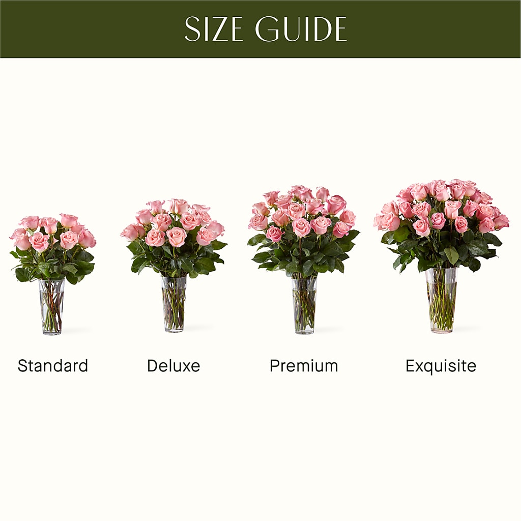 Long Stem Pink Rose Bouquet –  Unique Flowers And Wedding, Dania Beach FL