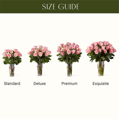 Long Stem Pink Rose Bouquet –  Unique Flowers And Wedding, Dania Beach FL