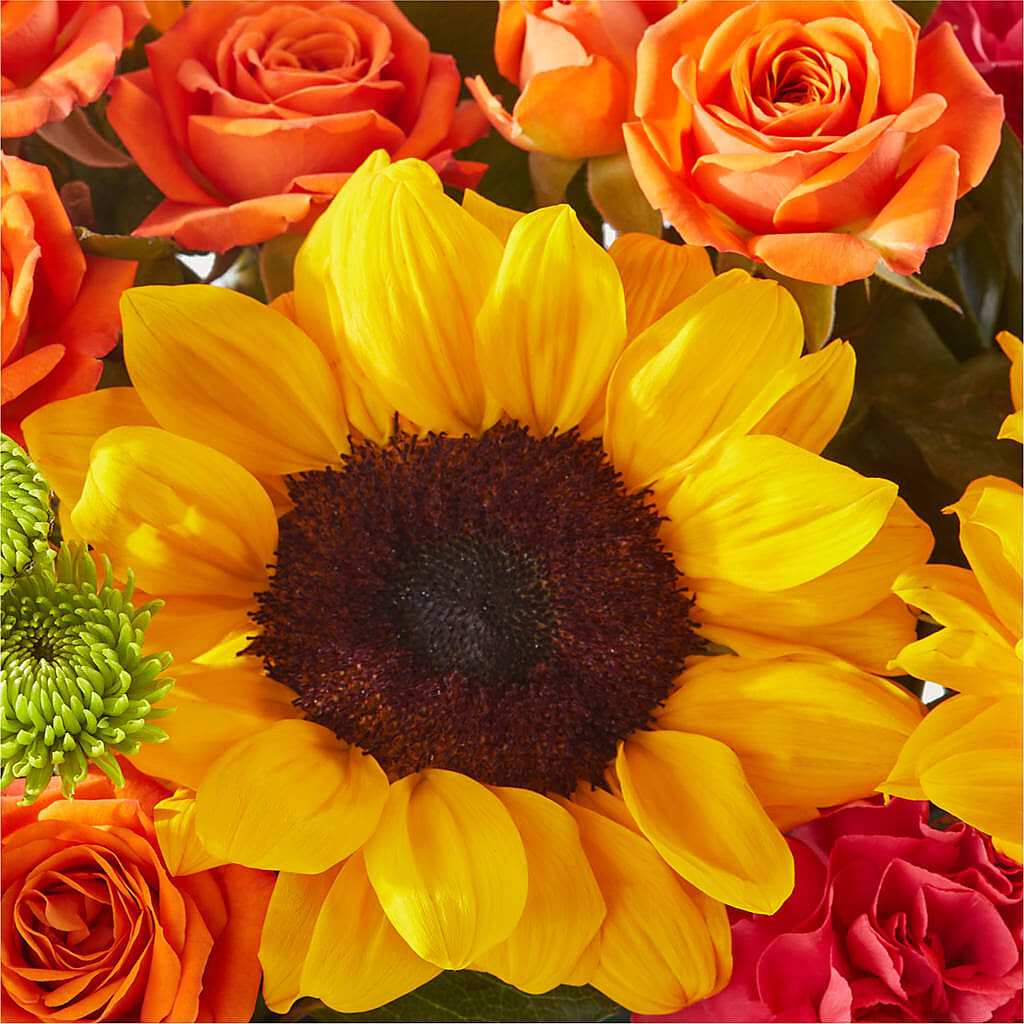 Sun-drenched Blooms Box Bouquet –  Unique Flowers And Wedding, Dania Beach FL