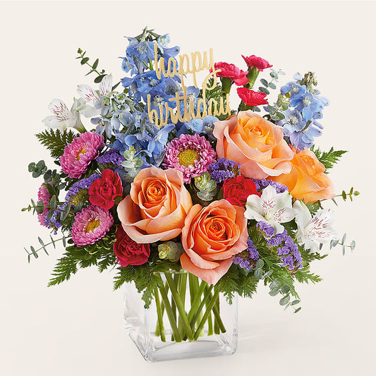 Birthday Bash Bouquet –  Unique Flowers And Wedding, Dania Beach FL