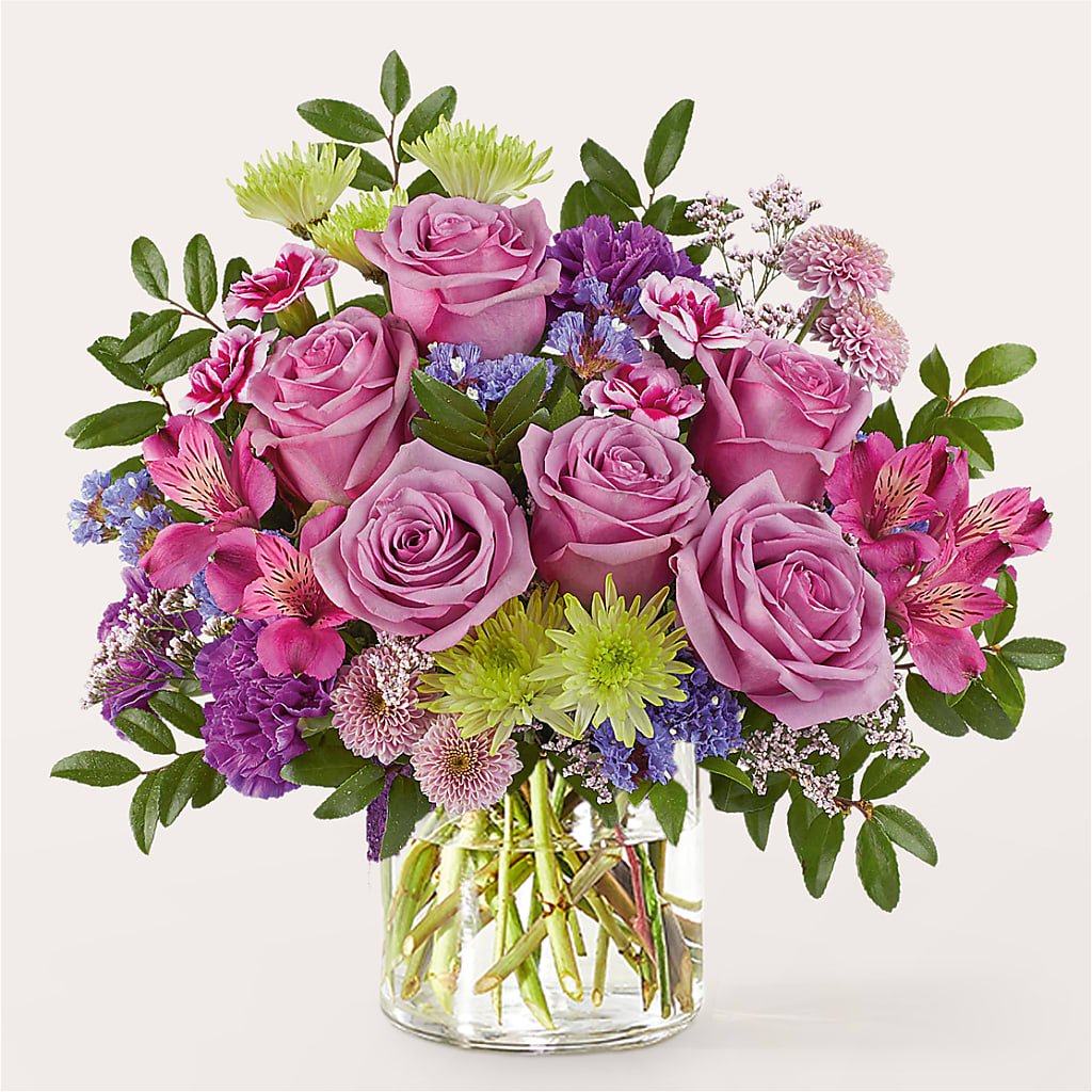 Glass Half Full Bouquet –  Unique Flowers And Wedding, Dania Beach FL