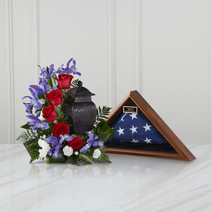 Patriotic Tribute Arrangement –  Unique Flowers And Wedding, Dania Beach FL