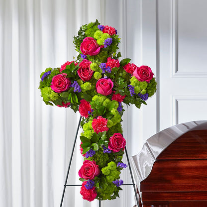 Tribute Rose Floral Cross –  Unique Flowers And Wedding, Dania Beach FL