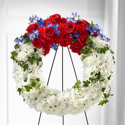 Patriotic Passion Wreath –  Unique Flowers And Wedding, Dania Beach FL