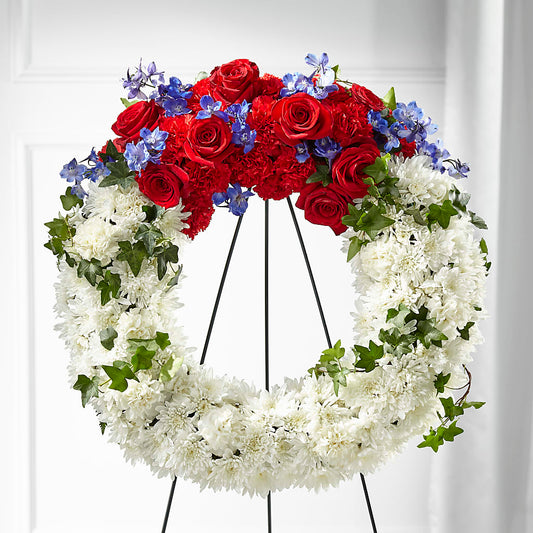 Patriotic Passion Wreath –  Unique Flowers And Wedding, Dania Beach FL