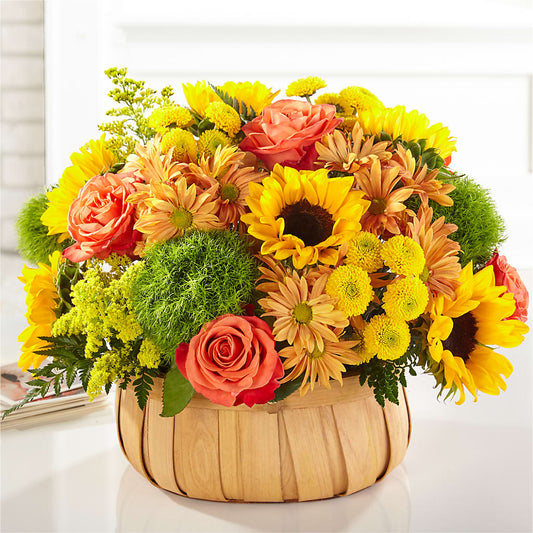 Harvest Sunflower Basket –  Unique Flowers And Wedding, Dania Beach FL