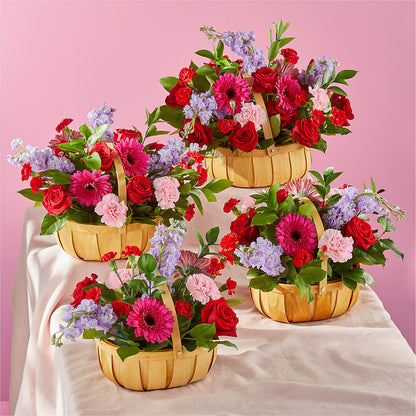 Pink Picnic Basket –  Unique Flowers And Wedding, Dania Beach FL