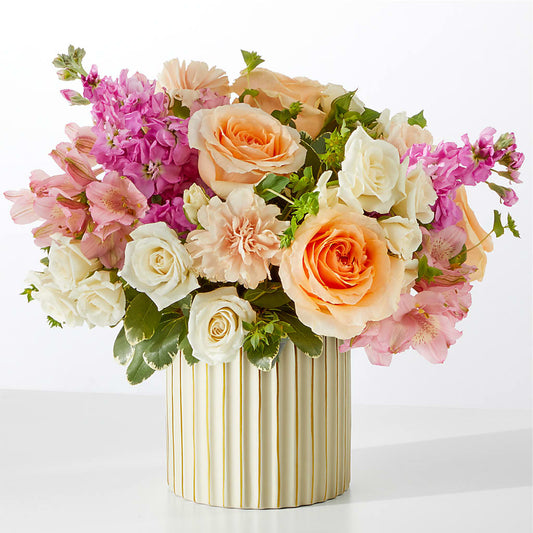 Paradise Bouquet with Ivory Vase –  Unique Flowers And Wedding, Dania Beach FL