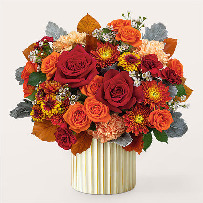 Merlot Bouquet with Ivory Vase –  Unique Flowers And Wedding, Dania Beach FL