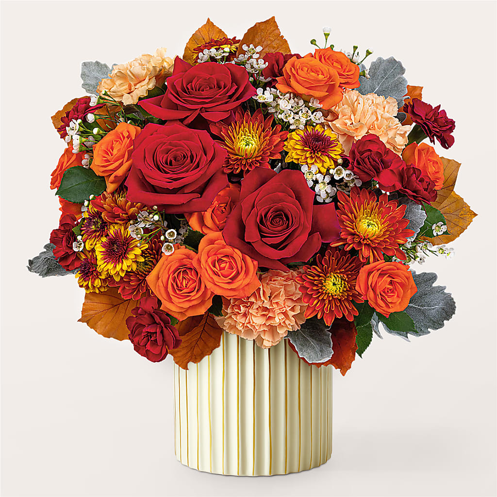 Merlot Bouquet with Ivory Vase –  Unique Flowers And Wedding, Dania Beach FL
