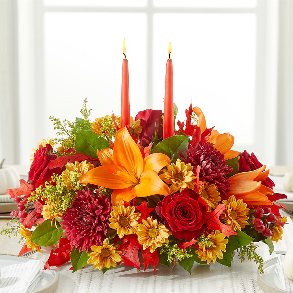 Autumn's Embrace Centerpiece –  Unique Flowers And Wedding, Dania Beach FL