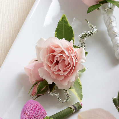 Pink Spray Rose Boutonniere –  Unique Flowers And Wedding, Dania Beach FL