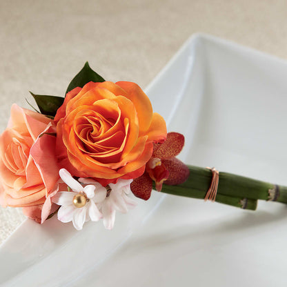 Sunset Dream Boutonniere –  Unique Flowers And Wedding, Dania Beach FL
